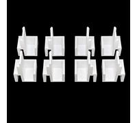 4x Paires de Guides Hauts pour Porte Coulissante de Placard FORM OPTIMUM
