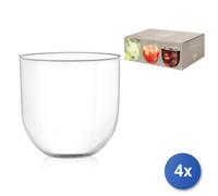 4X Paquet De 6 Verres En Verre Modèle Drop Idéal Pour L'Eau De CC 380