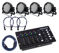 Showlite FLP-144W projecteur 4 x SET y compris le contrôleur DMX + câble G