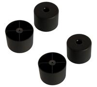 4x pied de meuble D = 45mm x H = 15mm plastique noir rond patin guide canapé lit table
