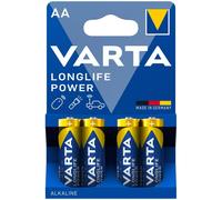 4x piles alcalines AA Varta Longlife Power LR6