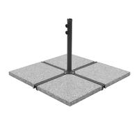 4x Plaque de Poids de Parasol Granit Gris Carré Support Pied de Parasol vidaXL