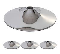 4x plateau de sol pour tabouret de bar / chaise pivotante / chaise de salle à manger, chrome Ø 38,5cm