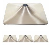 4x Plateau De Sol Pour Tabouret De Bar, Chaise Pivotante, Rectangulaire, Métal Brossé Ø 37,5cm Multicolore