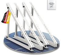 4X PV Support 118cm Module solaire Centrale électrique pour balcon Support de montage sur toit plat 0-90° Montage sur châssis photovoltaïque