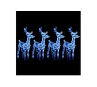 vidaXL Rennes de Noël lumineux - LED bleu