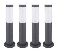 4x RGB LED lampadaires extérieurs anthracite TÉLÉCOMMANDE lampes de socle de jardin en acier inoxydable DIMMABLE
