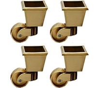 4x roulettes de meubles, roulettes de Piano, roulette pivotante, Rotation à 360 °, en laiton, forte capacité de charge, meubles mobiles