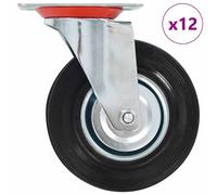 4x Roulettes Pivotantes 125 mm Meuble Chariot Roulant Etagère à Livre vidaXL