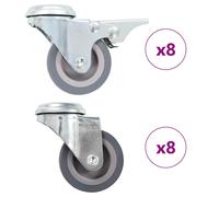 vidaXL 16 pcs. Roues pivotantes avec trou au dos 50 mm