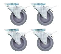vidaXL Roulettes pivotantes double frein - 4 pcs - Diamètre 75 mm