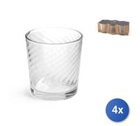 4X Royal Norfolk Paquet De 6 Verres Joy En Verre Transparent Cl 26