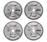4X Saxton TCT lames de scie circulaire pour le bois 160 mm x 20 mm (16 mm bague) for Festool TS55 Bosch Makita Pack D