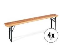 4x Set Stagecaptain BBB-180 Hirschgarten banc de jardin 177 cm naturel Naturel G