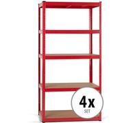 4x Set Stagecaptain HR-175 RD Heavyrack étagère de hangar planche en bois Rouge Rouge G