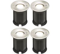 4x sol encastré spots entrée éclairage jardin inox lampes spot en set in mpoules LED