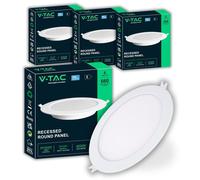 4x Spots LED Encastrables Ronds 6W - PRO SERIES - Diamètre 120 mm - 660 Lumens - IP20 - pour Plafond, Maison, Placoplâtre - Mini P