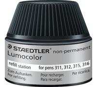 4x STAEDTLER 487 15-9 Lumocolor Refill-Station non-permanent schwarz