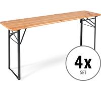 4x Set Stagecaptain BBT-180 Hirschgarten table de jardin 177 cm naturel Naturel G