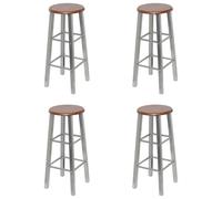 4x Tabourets de Bar MDF Siège Chaise Haute avec Repose-pied Cuisine vidaXL