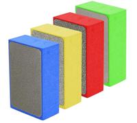 4x Tampons de Polissage à la Main en Diamant, Blocs de Ponçage en Béton, Cale a Poncer, Tampons Éponges de Ponçage pour Carrelage Porcelaine Pierre Céramique Granit Marbre Verre, 60# 100# 200# 400#