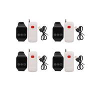 4X Téléavertisseur Sans Fil pour Soignants Système D'Appel D'Infirmière Sans Fil Bouton D'Alerte Étanche pour Hôpital à Domicile