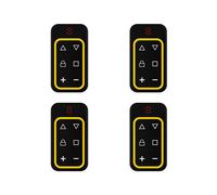 4X Télécommande de Porte de Garage Multifréquence 8 Canaux 270-868 MHz RF Copie Télécommande Identification Automatique de la Fréquence Jaune
