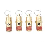 4X Valve de décharge de pression 1/4 NPT Laiton 125PSI pour compresseur | 1/4 NPT Filetage Pression de Travail 125PSI pour Compresseur d'Air en Laiton Robuste Lot de 4