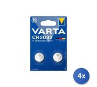 4x Varta Pile Bouton Lithium Coin CR2032 BLI 2 Batterie