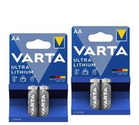 4x Varta Ultra Lithium AA LR6 1.5V Batteries FR14505 Mignon Haute Puissance