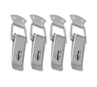 4x Verrou à pour bascule Acier avec Trou pour cadenas 4x Verrou(201 Large) | Acier inoxydable massif, trou pour cadenas, sécurité maximale, outils, caisses, extérieur