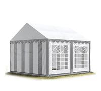 TOOLPORT PRO 4x4 m tente de réception, PVC 700, H. 2 m, gris-blanc - (6132)