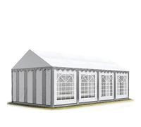 4x8 m Tente de réception/Barnum Gris-Blanc Toile de Haute qualité PVC 700 N