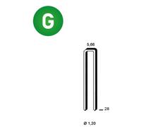5 000 Agrafes E-28 - Galvanisées Résinées - 5.66x28x1.2 mm - D-Work