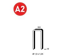 5 000 Agrafes H-18 - Galvanisées - Inox - 8.6x18x1x1.25 mm - D-Work