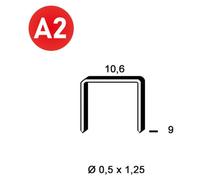 5 000 Agrafes Pf-09 Inox A2 - 10.6x9x0.5x1.25 mm - D-Work
