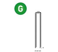 5 000 Agrafes Q-75 Galvanisées Résinées - 11.3x75x1.85x2.03 mm - D-Work