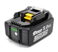 5,0Ah Batteries de Rechange pour Makita 18V: Compatible avec BL1850B BL1850 | Lot de 1 batteries Li-ion compatibles avec BL1860B BL1860 BL1830 194205-3 LXT-400