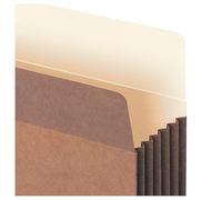 5 1/4 Accordion Expansion Pocket w/Tyvek, Straight, Ltr, Manille/Redrope, 10/Box, Sold as 1 Box