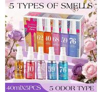 5/1 pièce Coffret cadeau de spray de parfum numérique Brésilien 40ml, mélangeant des senteurs d'été de rose, de noix de coco, de fruits et d'océan, essentiel pour l'élimination des odeurs d'été, convi