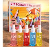 5/1 pièce Ensemble de vaporisateur de parfum numérique brésilien de plage 40 ml, déodorisant d'été, parfum d'intérieur, indispensable pour les vacances, rafraîchisseur d'air portable de plage, rafraîc