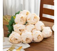 5/1 pièce Fleur de pivoine artificielle, tige en plastique, matériau en soie, convient pour la décoration de la maison, du bureau, du vase de bureau, la fête des mères, la Saint-Valentin, Noël, l'arra