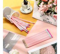 5/10/20/30 pièces Crayons graphite HB avec gomme - Convient pour l'école, l'art, le bureau, le dessin, l'esquisse, l'apprentissage - Crayons en bois rose, essentiel pour la rentrée scolaire bois