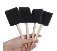5/10/20/50 pièces Jeu de pinceaux en mousse mixtes, pinceaux à manche en bois - Légers, convenant pour l'acrylique, la teinture, le vernis, les loisirs créatifs et la rentrée scolaire, fournitures sco