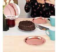5/10/25/50/99 pièces Assiettes en papier or rose, assiettes à salade, assiettes à dessert, vaisselle jetable pour fête, assiettes en carton pour fête, assiettes d'anniversaire, vaisselle essentielle p