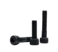 5/10/50pc DIN912 M1.4 M1.6 M2 M2.5 M3 M3.5 M4 M5 M6 M8 noir Grade 12.9 en acier allié Allen hexagone à six pans creux vis à tête boulon(16mm,M3 50pcs)