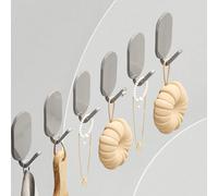 5/10 Crochets adhésifs robustes - Sans perçage requis, parfait pour la salle de bain et les toilettes, porte-manteau mural multifonction, porte-manteau mural moderne, crochets faciles à installer, por