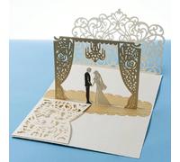 5/10 pièces Cartes d'invitation ajourées, carton d'invitation de mariage, style européen fête, anniversaire, réunion d'invitation 10 pièces d'or,10 pièces d'argent,10 blancs,5 d'or,5 blancs,10 pièces 