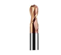 5/10 Pièces Fraise À Bout Sphérique En Carbure De Tungstène 2 Cannelures HRC55 CNC Outil Coupe Diamètre Métal Dur Avec Tige Étendue