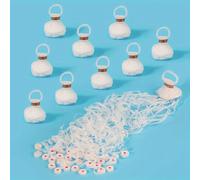 5/10 pièces Lanceurs de confettis à tirer à la main, sans résidu, lanceurs de serpentins blancs, convient pour mariage, fête, remise de diplôme, douche, anniversaire, jeux de file d'attente, décoratio